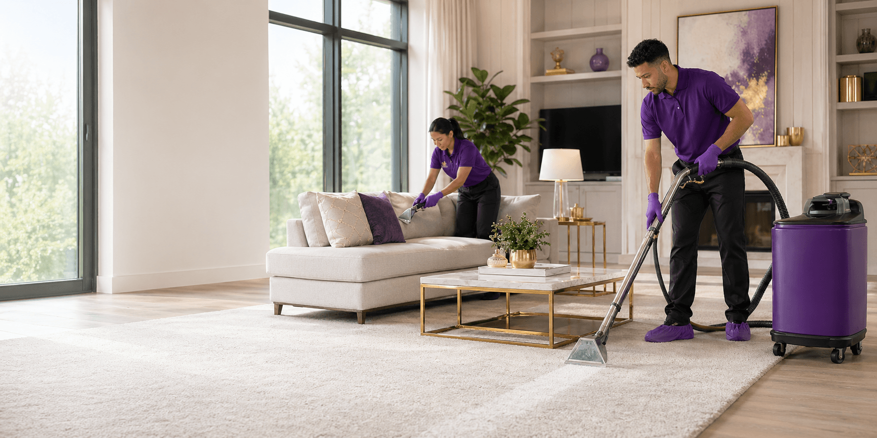 Professional low-moisture carpet and upholstery cleaning in Saskatoon — YXE Pristine Property Services